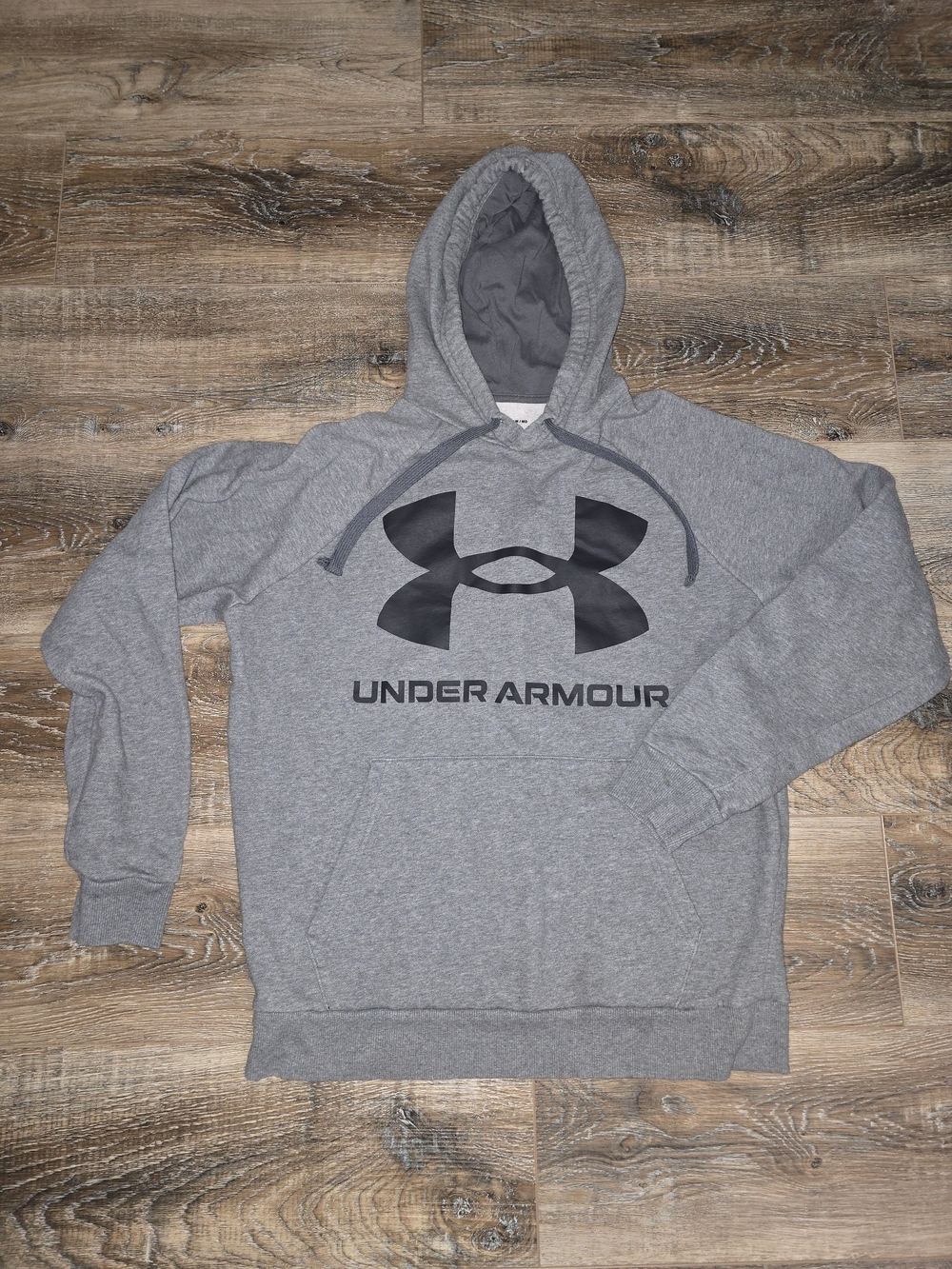 Under Armour Men's Gray Logo Hoodie Sweatshirt Medium